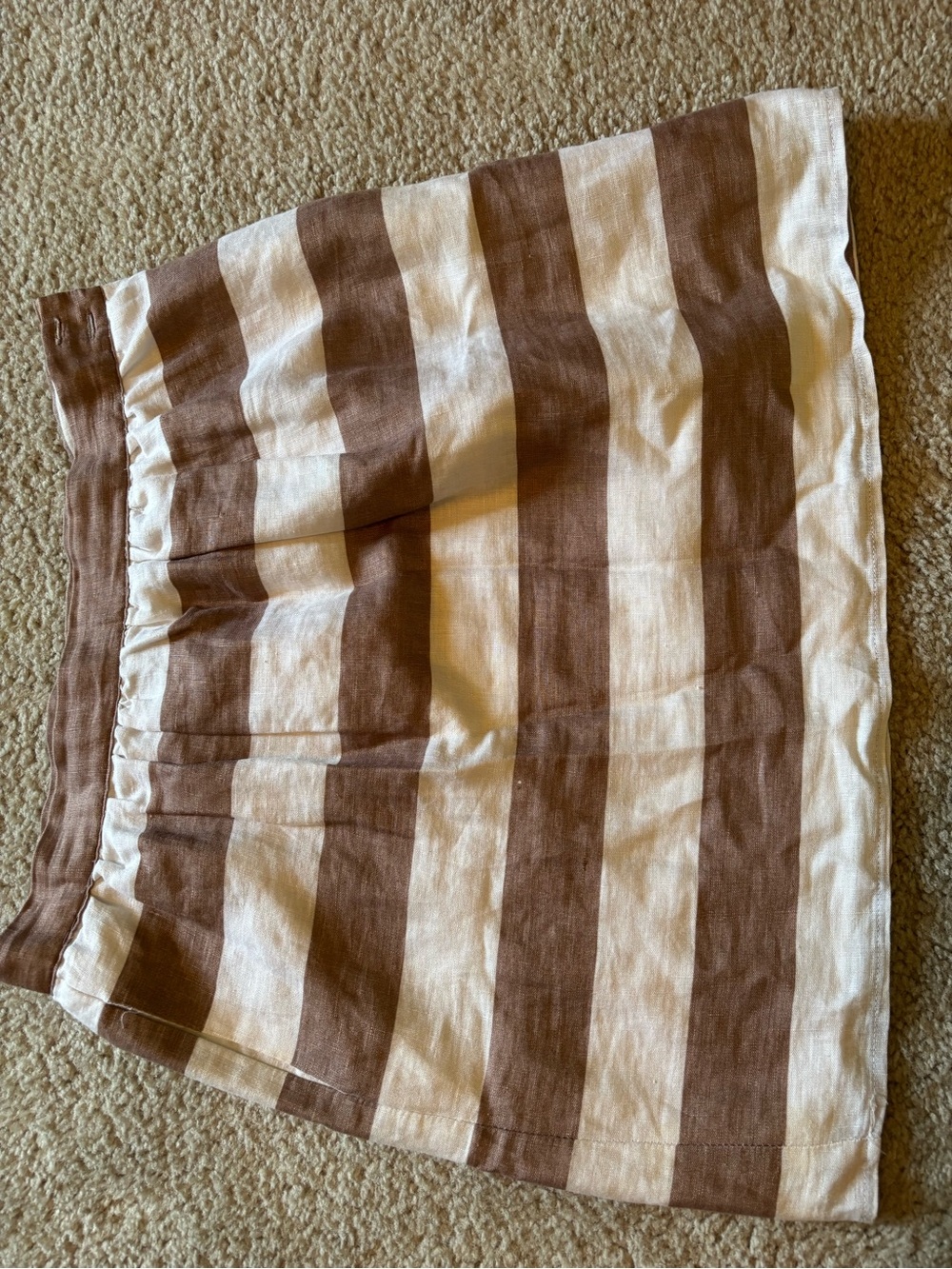 Cynthia Rowley Linen Piece in Cream and Brown Stripe